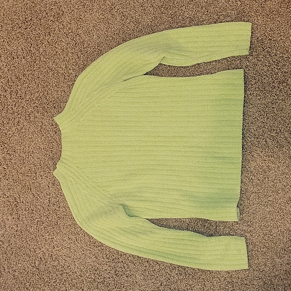 St John's Bay Lime Green Sweater Size Small Very Soft